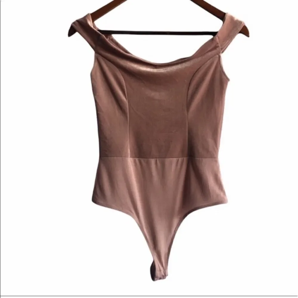 Free Press Rose Pink Velvet Bodysuit - Picture 6 of 8